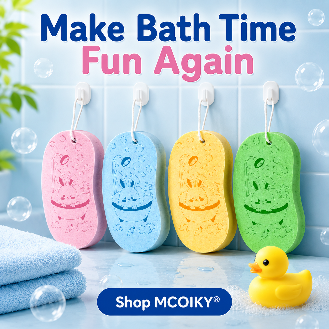 MCOIKY® Kids Bath Scrub Buddy