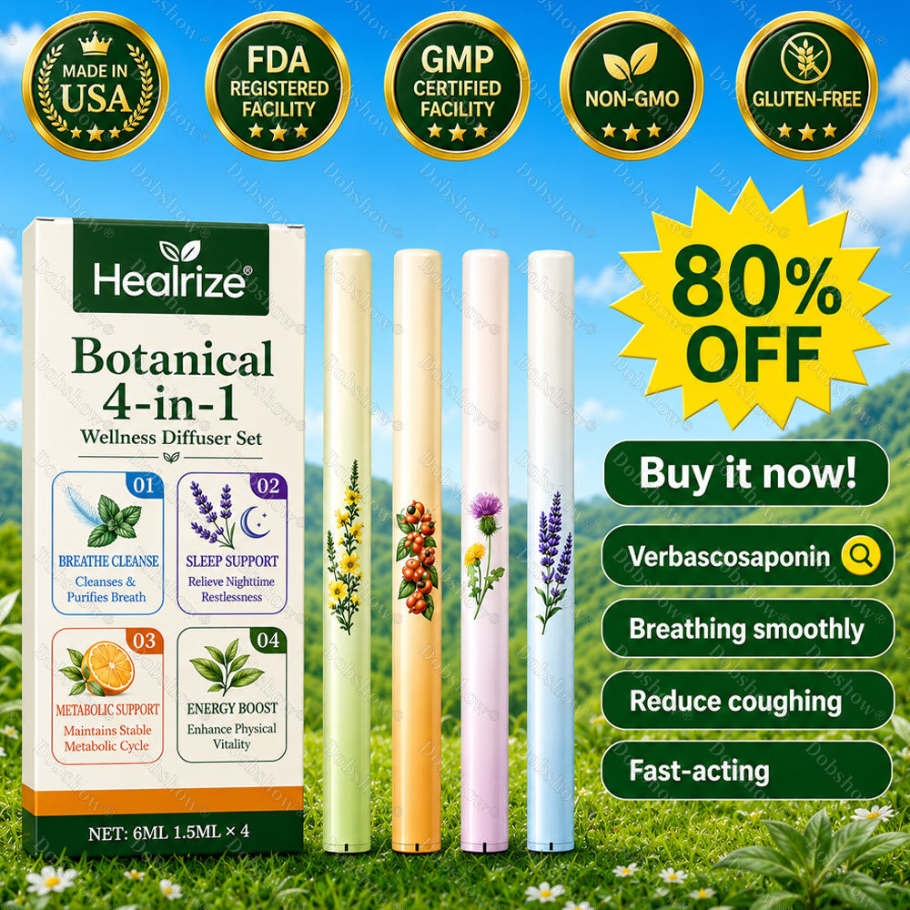 🔥𝙇𝙞𝙢𝙞𝙩𝙚𝙙-𝙏𝙞𝙢𝙚 𝙊𝙛𝙛𝙚𝙧 |Healrize® Botanical 4-in-1 Wellness Diffuser Set | 2-Min Instant Relief & 24/7 Care