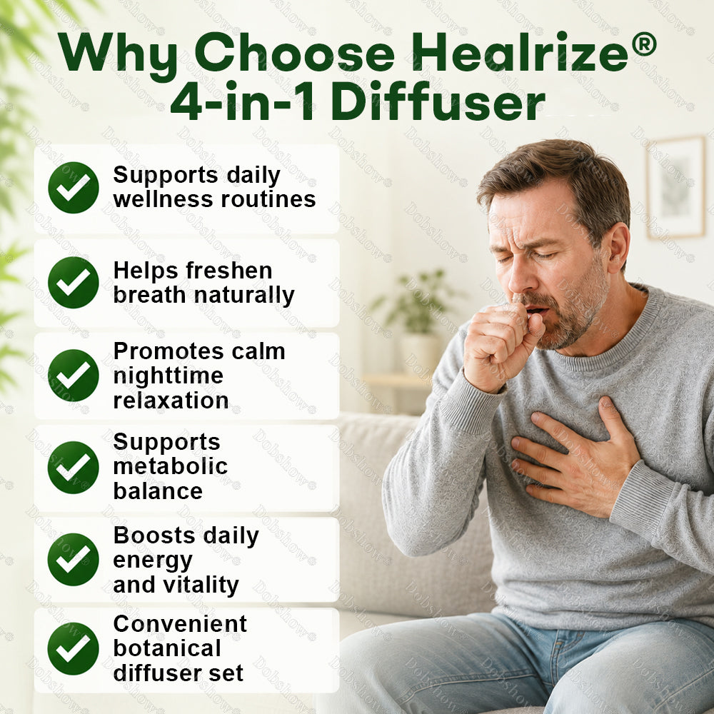 🔥𝙇𝙞𝙢𝙞𝙩𝙚𝙙-𝙏𝙞𝙢𝙚 𝙊𝙛𝙛𝙚𝙧 |Healrize® Botanical 4-in-1 Wellness Diffuser Set | 2-Min Instant Relief & 24/7 Care